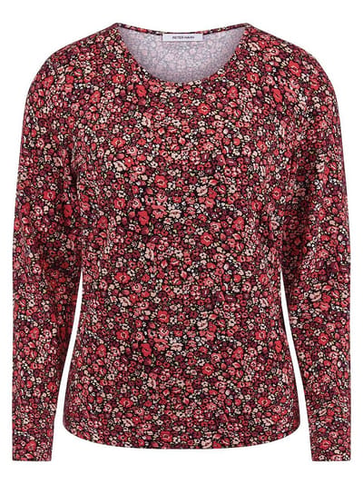 Shirt ronde hals Van Peter Hahn rood