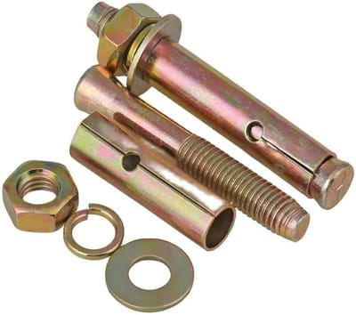 Expansiebout - Vloeranker bout - Stevig bevestigen - Koolstofstaal 4.8 - 100 mm - Zilverkleurig