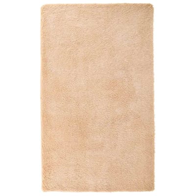 vidaXL - Hoogpolig - vloerkleed - NAVARRA - 60x100 - cm - polyester - beige