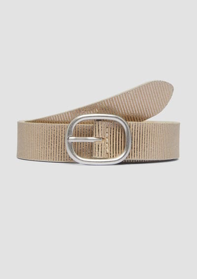 Leren riem met gespsluiting en metallic print voor vrouwen s.Oliver