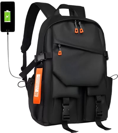 CarryQuest® - Herenrugzak - Waterdicht Reistas -15,6 inch Laptopvak - Schoolrugzakken - Hoogwaardig Oxford Polyester - Zwart