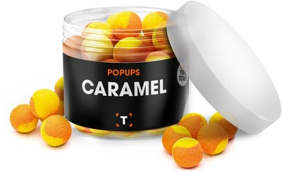 Caramel Pop-ups Oranje/Geel - 12MM - Pop up Boilies - Pop Ups Karper - Pop Ups Vissen- Boilie Popups- Karper Aas - Karper Vissen - Karper Voer - Karpervissen