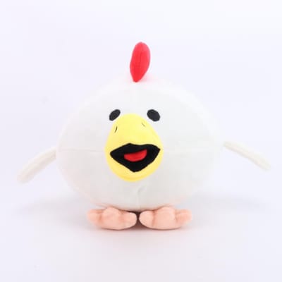 Schattige Kip Geweer Dik Witte Kuiken Pluche Speelgoed Kip Geweer Spel Merchandise Zacht Knuffeldier Knuffel Verjaardagscadeau Voor Fans 20cm beige