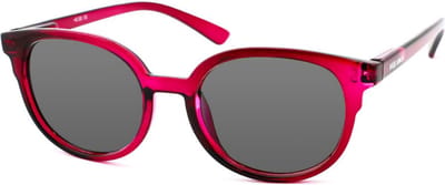 Vista Bonita NOVA – Zonneleesbril UV400 – Sterkte +1.00 – Kleur Very Berry – Unisex model – Licht en hip – Ronde pasvorm – Flexveren - Inclusief etui en doekje