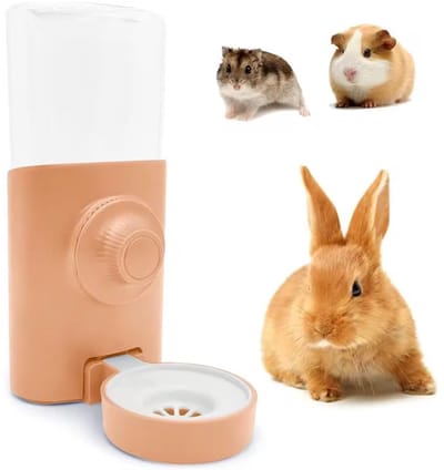 LaNicole- Automatische waterdispencer-500ml-Roze-Hangend-Vrijstaand-konijnen-cavia’s-konijnen-kleine dieren