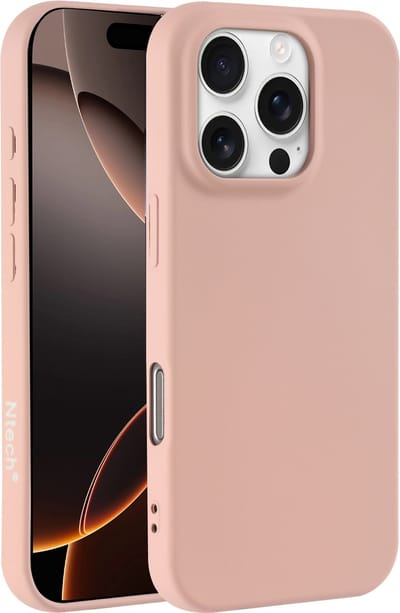 Hoesje Geschikt voor iPhone 16 Pro Max – Zacht siliconen liquid backcover – Pink Sand