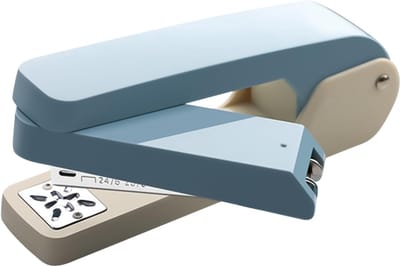Nietmachine - Bindgereedschap - Kantoor Werk - 360 graden rotatie - 14 x 6 cm - Blauw