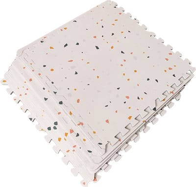 Baby speelmat van foam - Terrazzo - Kruipmat - Zachte Vloertegels - 120 x 180 cm - Speelkleed - Zacht