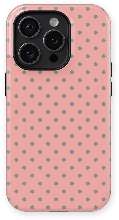 Polka Dots Hoesje geschikt voor iPhone 14 Pro | Geschikt Voor Mag | Stippen Design Backcover geschikt voor iPhone 14 Pro Soft Grey Dots
