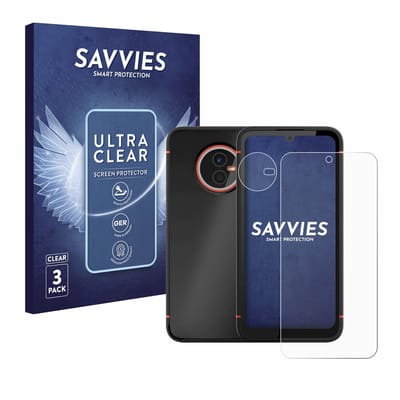 Savvies - Screenprotector voor Gigaset GX4 Pro (Voor+Camera) - Folie Beschermfolie transparant 6 Stuks