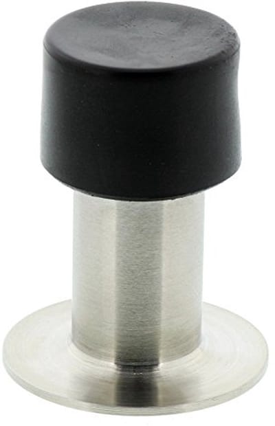 Elegante Wanddeurstopper van Roestvrij Staal met Rubberen Stopper - 65 mm Hoog