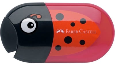 Faber-Castell 183526 potloodslijper Handmatige puntenslijper Zwart, Rood