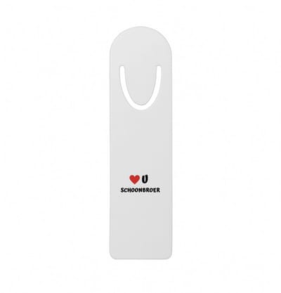 Hacebo® - love u schoonbroer metalen boekenlegger - Broer - de liefste schoonbroer - verjaardag - cadeautje voor broer - broer artikelen - kado - geschenk Bladwijzer boekenleggers - 12.7 cm x 3.2cm
