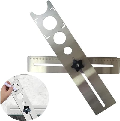 Tegel Gatzoeker - Universeel Ponsgereedschap - Precisie Boren - 360 Graden Draaibaar - 300mm Meetbereik