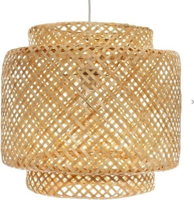 Hanglamp  gevlochten Bamboe - 40 x 38 cm