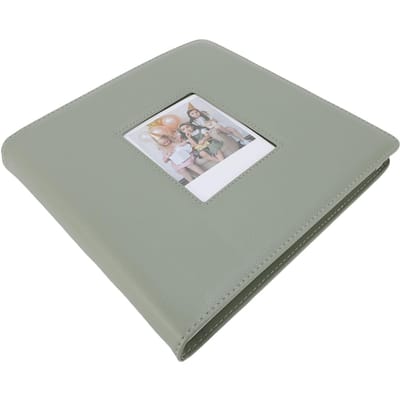 Fotoalbum Geschikt voor Polaroid Wide 300 400 90x110mm Foto's 36 Pagina's Capaciteit 288 Foto's PU Lederen Kaft Voorvenster groen