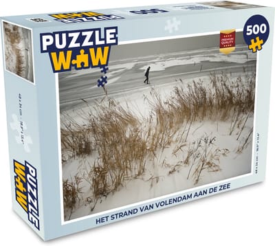 Puzzel Het strand van Volendam aan de zee - Legpuzzel - Puzzel 500 stukjes