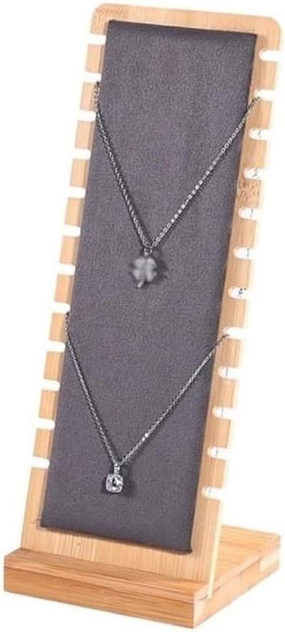 Sieradenhouder Hanger - Displayrek Organizer - Sieraden Tonen - Houten Stabiele Basis - 10x10x10 millimeter - Naturel
