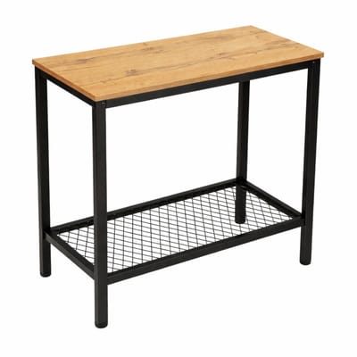 BEGRYF - Bijzettafel - eikenkleur - zwart frame - 60x30x60 cm