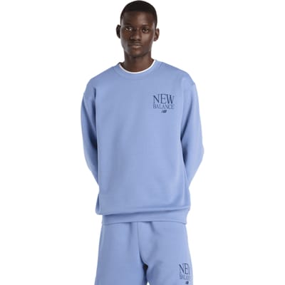 New Balance fleece Sweatshirts Heren - Blauw - Maat L - Katoen Jersey