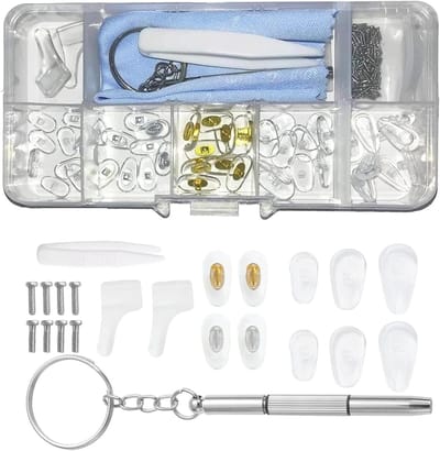 Allecto Plus - Brillen Reparatieset met 25 paar schroeven, schroevendraaier, pincet en meer
