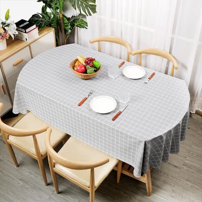 Ovaal Tafelkleed Waterdicht Oliebestendig Pvc Tafelbeschermer hoes Decoratieve Eettafel Koffiezaak Bruiloft Decor Mooi Tafelkleed 120x160cm 1pcs