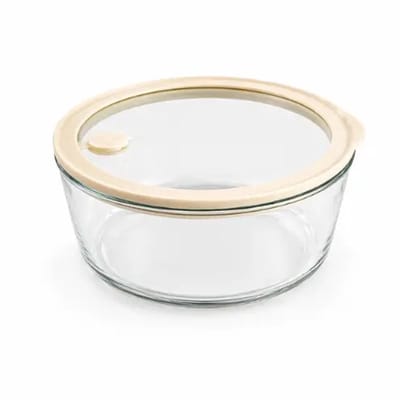 Ronde Glazen Vershoudbak - 470 ml - Luchtdichte Deksel - BPA-vrij - Transparant - Magnetronbestendig