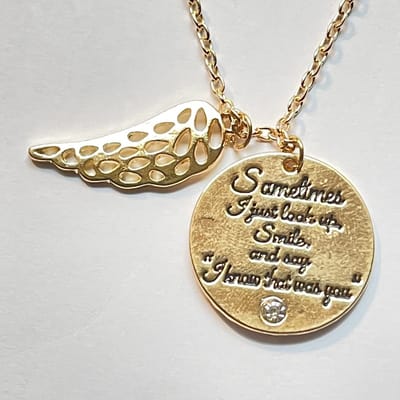 GoedeDoelen.Shop | Ketting I Look Up | Gedenk Ketting | Herdenkingsketting | Ik Mis je | Troost Sieraad | Hope | Wellness-House