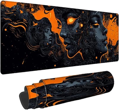 Bureauonderlegger - XXL Muismat - Gaming & Kantoor - Antislip & Genaaid - 140x60cm - Zwart