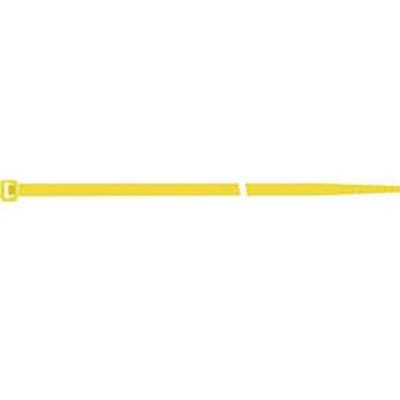 SapiSelco kabelbinders, L 280 x B 4,5 mm, PA 6.6 geel, trekbelasting 220N, 100 stuks