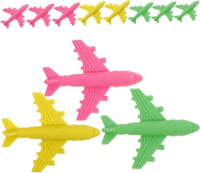 12-delige Vliegtuig Gum Set, Schattige Potlood Gummen, Grote Foutcorrectie Gummen voor Schoolbenodigdheden