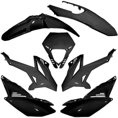 Kit carénage P2R pour Moto Beta 50 RR 2012 à 2020 7 piece noir Neuf