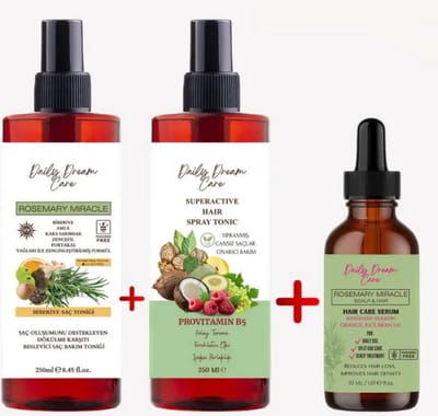 Daily Dream Care Fruit Hair tonic + Daily Dream care Rosemary Oil + Daily dream Care Rosemary Miracle Tonic