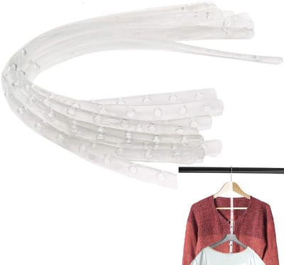 Dailygoods- Kleerhangers 12 Stuks - Ruimtebesparend - Antislip - Organizer voor Kasten - Multifunctioneel - Kunststof 50 x 1,5 cm - Hanger