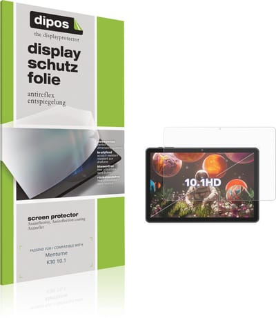 dipos – 2x Matte Beschermfolie geschikt voor Mentume K30 10.1 | Krasbestendige & antireflecterende Screenprotector Ultra-Thin