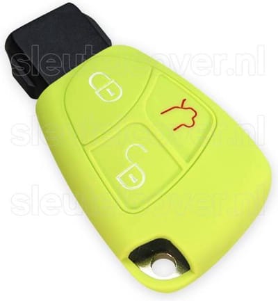 Autosleutel Hoesje geschikt voor Mercedes - SleutelCover - Silicone Autosleutel Cover - Sleutelhoesje Lime groen
