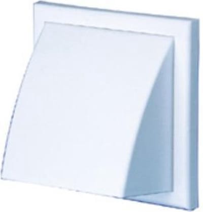 Plieger Kunststof Buitenrooster met Schuinekap & Afsluitkap - ø125 mm 87 x 187 mm - Wit