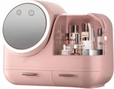 Guardian Beauty Make-up Organisator - Met LED Spiegel - 2023 Model - Roze Kleur