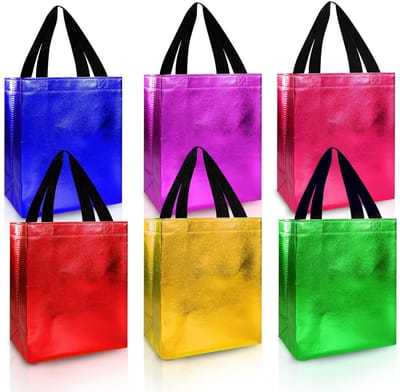 Allecto - Herbruikbare geschenkzakjes - Luxe feesttassen - Gemengde kleuren - Medium formaat - Perfect voor verjaardagen - Decoratief en praktisch