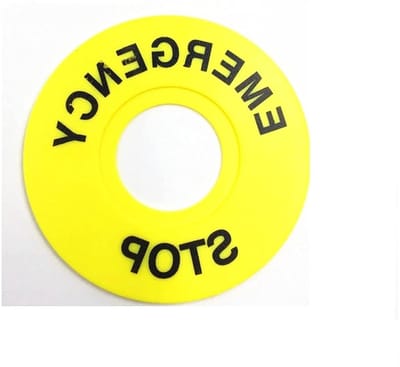 Noodstop Knop - Alarm Schakelaar - Veilige Bediening - Drukknop Model - 60mm Diameter - Geel