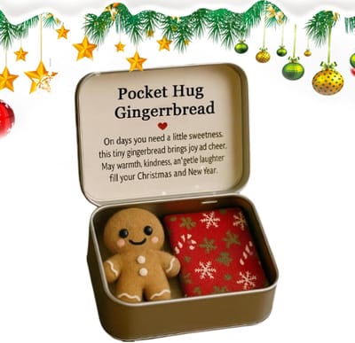 Handgemaakte Knuffel - Mini Aandenken - Feestdagen Geluk - Zorgzaam Gebaar - 6 x 4 cm Pop
