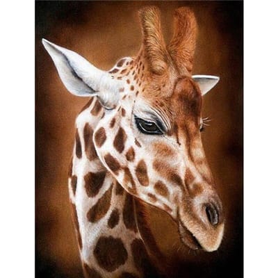 5D Diamond Painting Giraffe DIY Volledige ronde boor Diamant borduurwerk Kruissteek 20X30CM brown