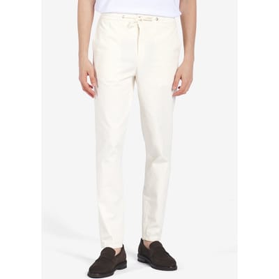 No Label Montreal Cotton-linen Stretch Off White Maat: 56 | Broeken Outlet | Heren | Wit