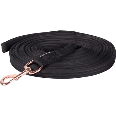 Harry's Horse - Longeerlijn Soft - Rosegold - 8m - Zwart