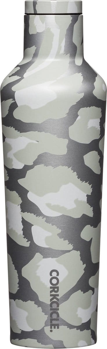 Corkcicle Canteen 475ml 16oz - SNOW LEOPARD Corkcicle Canteen 475ml 16oz -  Roestvrijstaal Thermosfles 3wandig - Exotic Collection