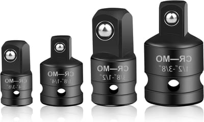 Adapter Set voor Steek- en Ringsleutels, 4-delige Socket Ratchet Converter met 1/4", 3/8" en 1/2" Aansluitingen, Ideaal voor Klussen en Onderhoud