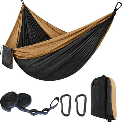 Dubbele Hangmat - Kampeerhangmat Reishangmat - Ontspannen in de natuur - Scheurbestendig nylon - 300x200 cm - B