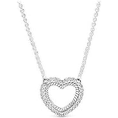 Collier Cœur Arc-en-ciel Amour Papillon Pour Femmes Chaîne en Argent Sterling 925 Avec Pendentifs Couples Câlin Choker Bijoux Féminins white