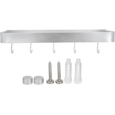 Badkamerplank Wandmontage Ruimte Aluminium Douche Enkellaags Plank Shampoo Opbergrek 50cm gray