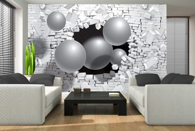 Abstract Brick Wall Modern Photo Wallcovering